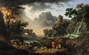 Mountain Landscape with Approaching Storm Claude-joseph Vernet